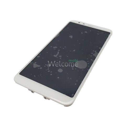 Дисплей Meizu M8c в зборі з сенсором та рамкою white service orig
