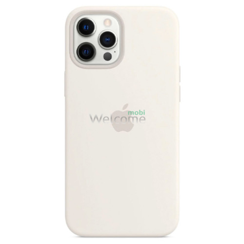 Silicone case for iPhone 12 Pro Max ( 9) white (закритий низ)