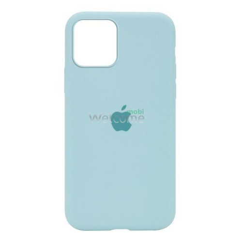 Silicone case for iPhone 12 Pro Max (26) mist blue (закритий низ)