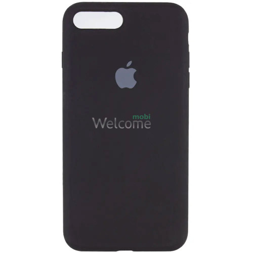 Silicone case for iPhone 7 Plus,8 Plus (18) black (закрытый низ)