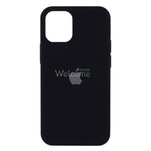 Silicone case for iPhone 11 (18) black (закрытый низ)