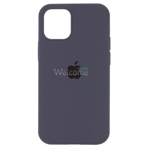Silicone case for iPhone 11 (15) dark grey (закрытый низ)