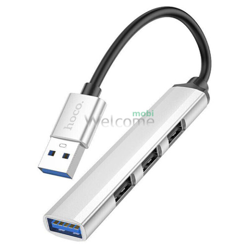 USB-хаб Hoco HB26 4USB (1USB 3.0+3USB 2.0), серебристый
