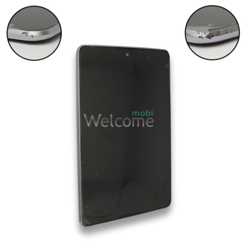 Дисплей до планшету Asus ME370T Google Nexus 7 (Wi-Fi) в зборі з сенсором та рамкой black (УЦІНКА)