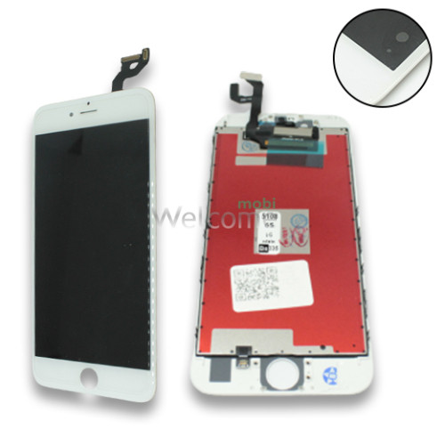 Дисплей iPhone 6S в сборе с сенсором и рамкой white (in-cell AAAAA+) LG (УЦЕНКА)