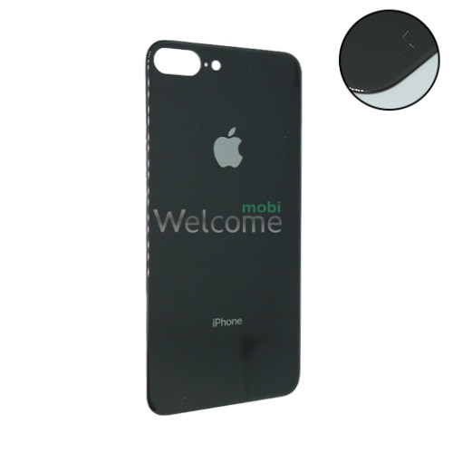 Задняя крышка (стекло) iPhone 8 Plus space gray (big hole) (УЦЕНКА)