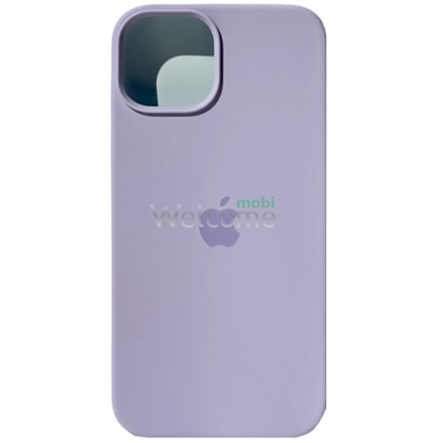 Silicone case for iPhone 15 ( 5) lilac (закрытый низ)