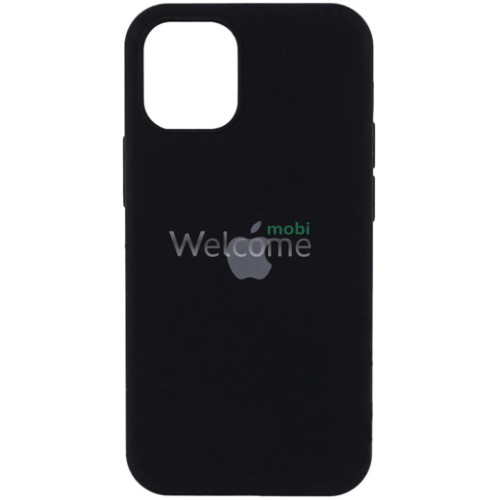 Silicone case for iPhone 15 (18) black (закрытый низ)