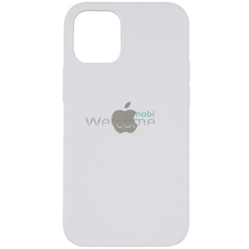 Silicone case for iPhone 15 ( 9) white (закрытый низ)