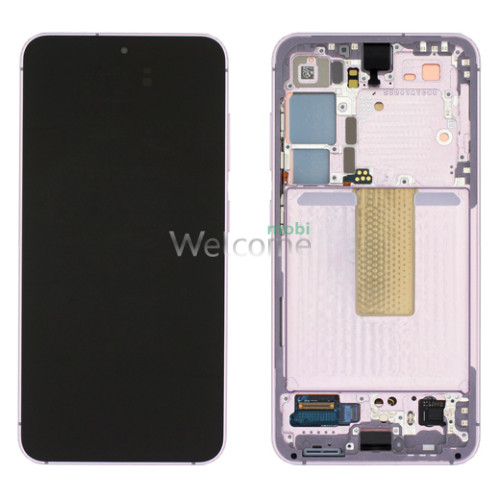 Дисплей Samsung SM-S911 Galaxy S23 5G (2023) в сборе с сенсором и рамкой Lavender Light service orig