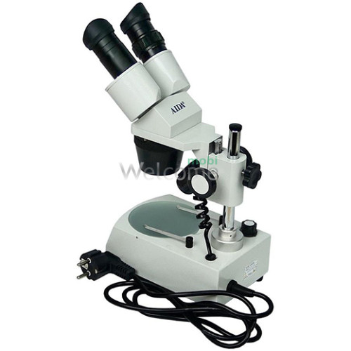 Мікроскоп бінокулярний XTX-3C LED (світлодіодне підсвічування верх/низ, фокус 60-80 мм, кратність збільшення 20X/40X)