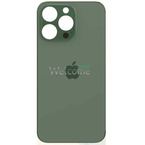 Задня кришка (скло) iPhone 13 Pro alpine green (big hole) (оригінал завод)