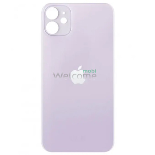 Задняя крышка (стекло) iPhone 12 purple (big hole) (оригинал завод)