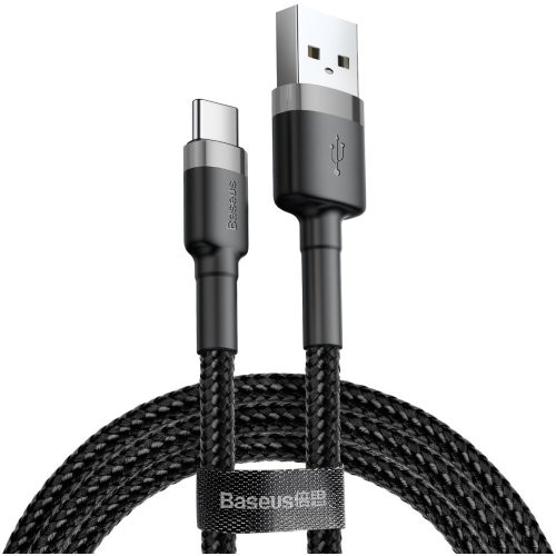 USB Кабель Baseus Cafule Series USB-A to Type-C 2A 3m Gray/Black