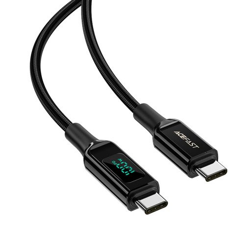 USB Кабель Acefast C6-03 with Display Type-C to Type-C 5A 100W 2m Black