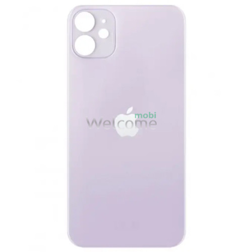 Задня кришка (скло) iPhone 11 purple (big hole) (оригінал завод)