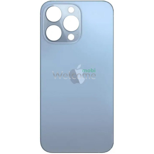Задня кришка (скло) iPhone 13 Pro Max sierra blue (big hole) (оригінал завод)