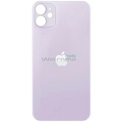 Задня кришка (скло) iPhone 12 mini purple (big hole) (оригінал завод)