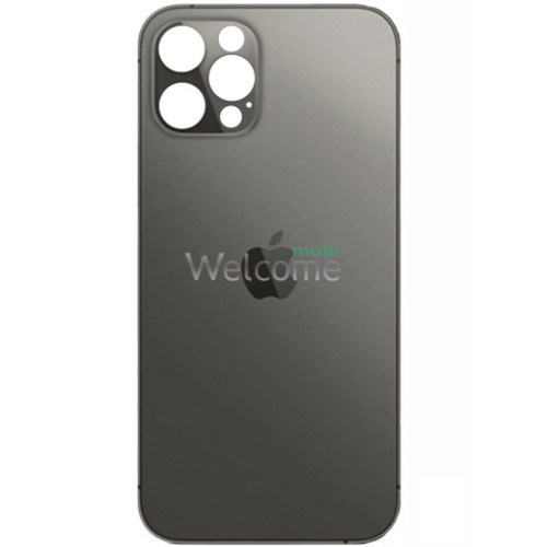 Задняя крышка (стекло) iPhone 12 Pro graphite (big hole) (оригинал завод)