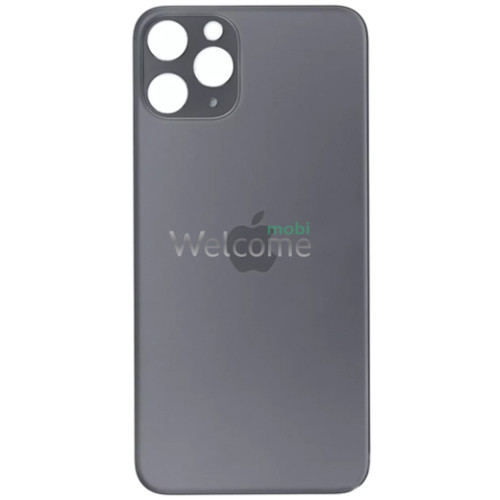 Задняя крышка (стекло) iPhone 11 Pro space gray (big hole) (оригинал завод)