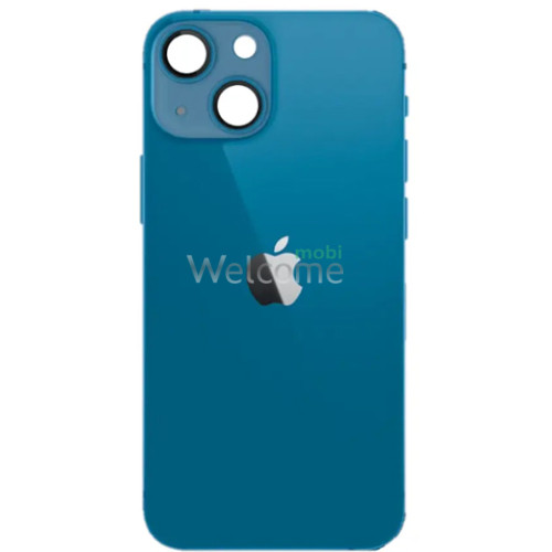 Задня кришка (скло) iPhone 13 blue (big hole) (оригінал завод)