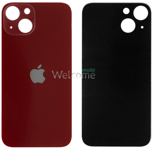 Задня кришка (скло) iPhone 13 red (big hole) (оригінал завод)