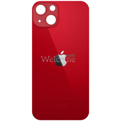 Задняя крышка (стекло) iPhone 13 mini red (big hole) (оригинал завод)