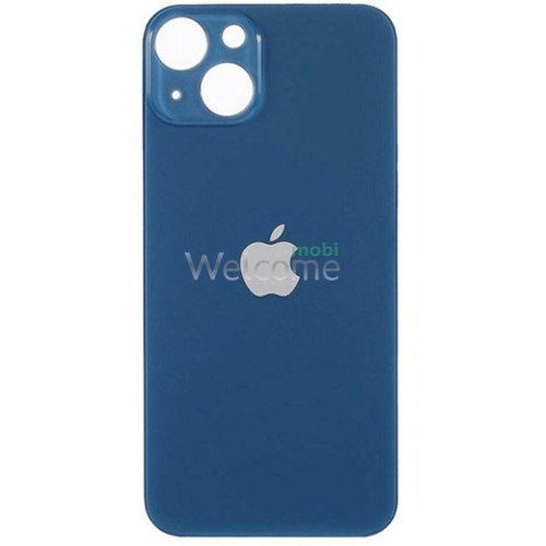Задня кришка (скло) iPhone 13 mini blue (big hole) (оригінал завод)
