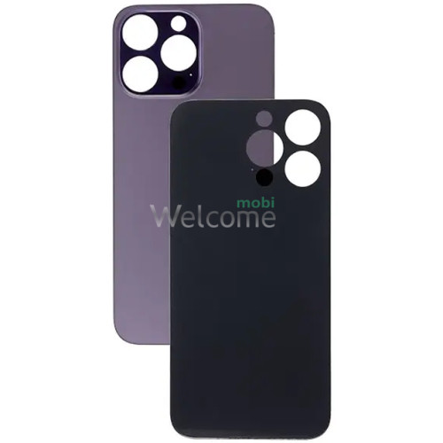 Задняя крышка (стекло) iPhone 14 Pro deep purple (big hole) (оригинал завод)