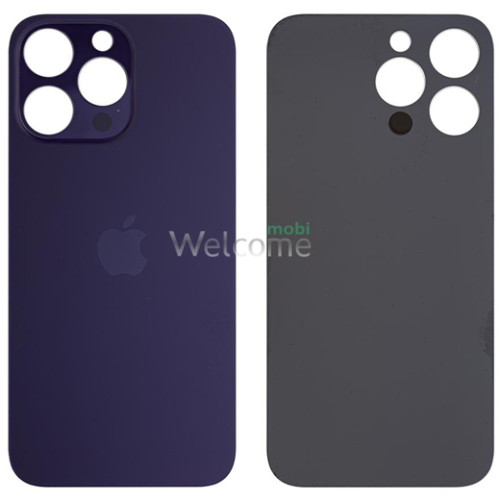 Задняя крышка (стекло) iPhone 14 Pro Max deep purple (big hole) (оригинал завод)