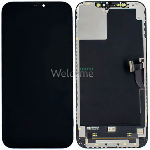 Дисплей iPhone 12 Pro Max в сборе с сенсором и рамкой black (оригинал переклей)