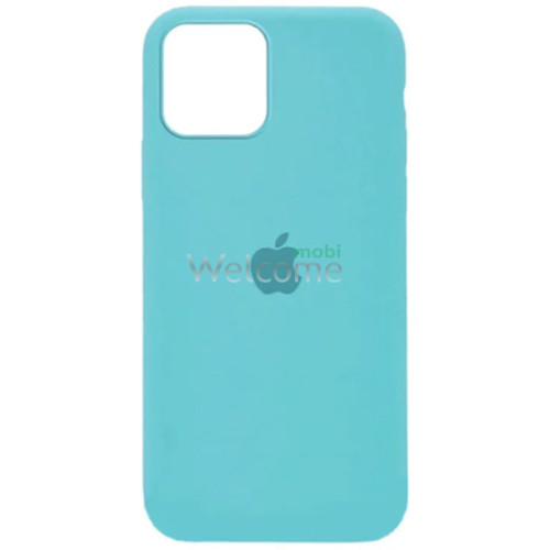 Silicone case for iPhone 15 (21) sea blue (закрытый низ)