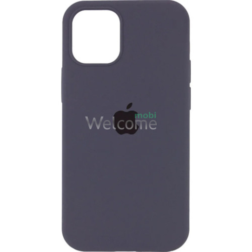 Silicone case for iPhone 15 Pro (15) dark grey (закритий низ)