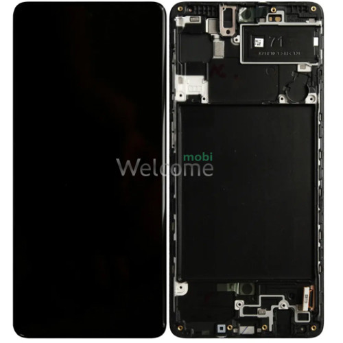 Дисплей Samsung SM-A715F Galaxy A71 (2020) в сборе с сенсором и рамкой black OLED (original size)