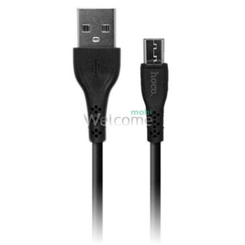 USB кабель HOCO DU24 Giraffe microUSB 2.4A 1m black