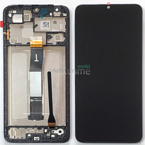 Дисплей Xiaomi Redmi 12C/Redmi 11A в зборі з сенсором та рамкою black service orig
