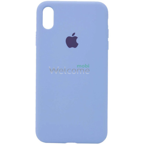 Silicone case for iPhone XR ( 5) lilac (закрытый низ)