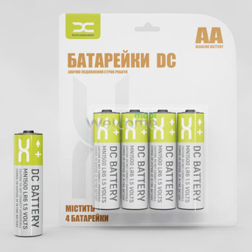 Батарейки DC LR6/AA (пальчикові, упаковка 4шт)