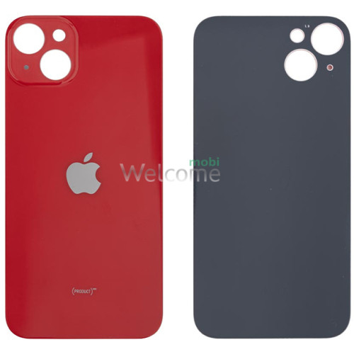 Задняя крышка (стекло) iPhone 14 red (big hole) (оригинал завод)