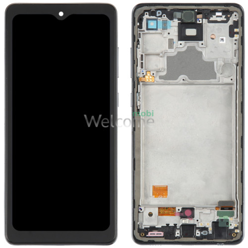 Дисплей Samsung SM-A725 Galaxy A72 4G (2021) в зборі з сенсором та рамкою black OLED (original size)
