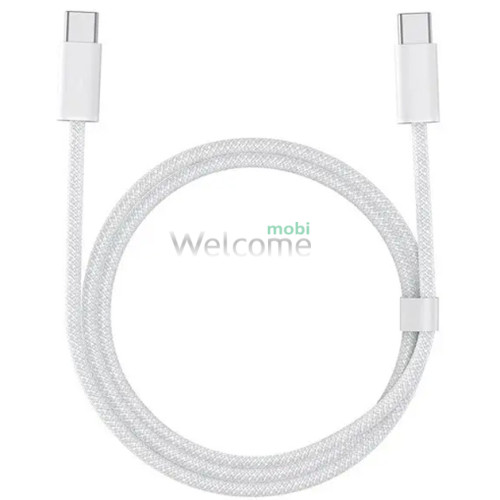 PD кабель Type-C to Type-C Apple Woven Charge Cable, 1м білий (Foxconn)