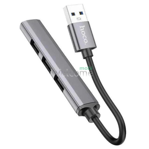 USB-хаб Hoco HB26 4USB (1USB 3.0+3USB 2.0), серый