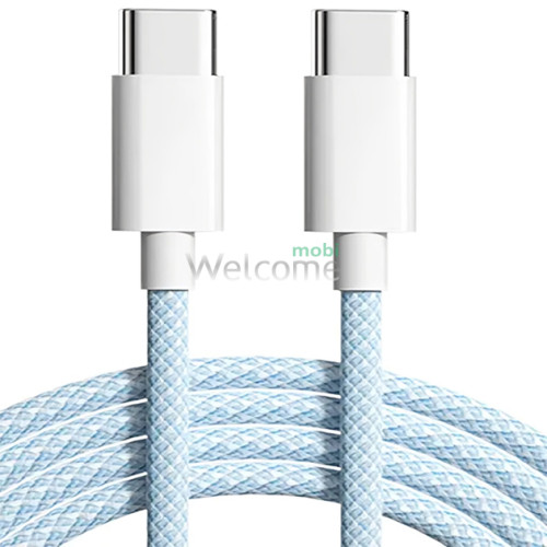 PD кабель Type-C to Type-C Apple Woven Charge Cable, 1м синій