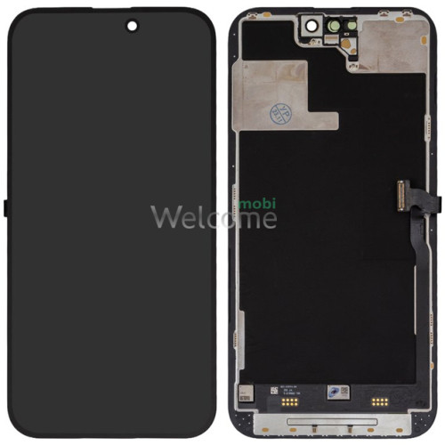 Дисплей iPhone 14 Pro Max в сборе с сенсором и рамкой black (оригинал переклей)