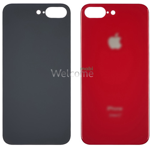 Задняя крышка (стекло) iPhone 8 Plus red (big hole)