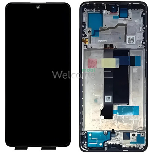 Дисплей Xiaomi Redmi Note 13 Pro 5G в зборі з сенсором та рамкою black OLED