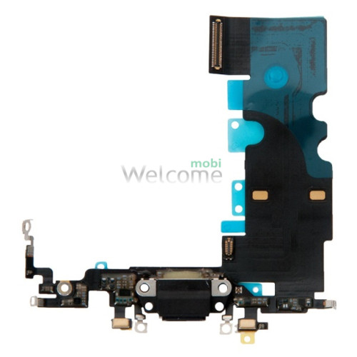 Шлейф iPhone SE 2020/iPhone SE 2022 з роз`ємом зарядки та мікрофоном black (Original PRC)