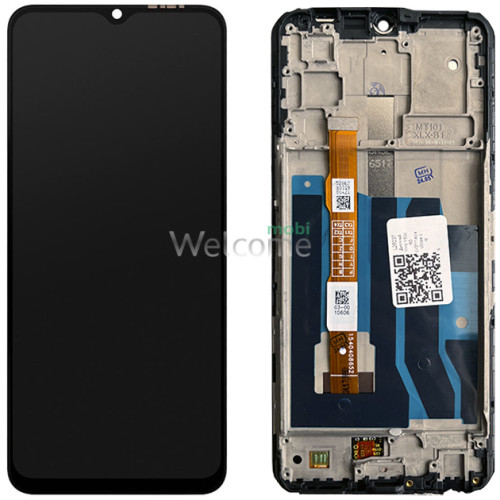 Дисплей Vivo Y53s 5G (V2111A) в зборі з сенсором та рамкою black Original PRC