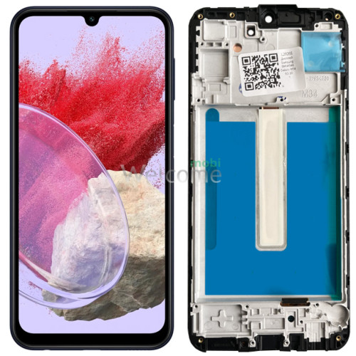 Дисплей Samsung SM-M346 Galaxy M34 5G 2023 в сборе с сенсором и рамкой black OLED (original size)