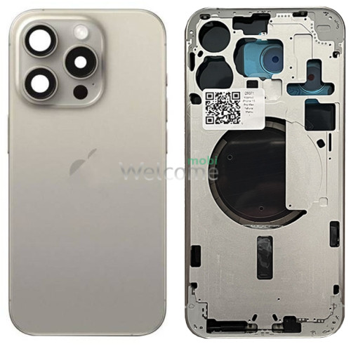 Корпус iPhone 15 Pro Max natural titanium (оригінал) А+